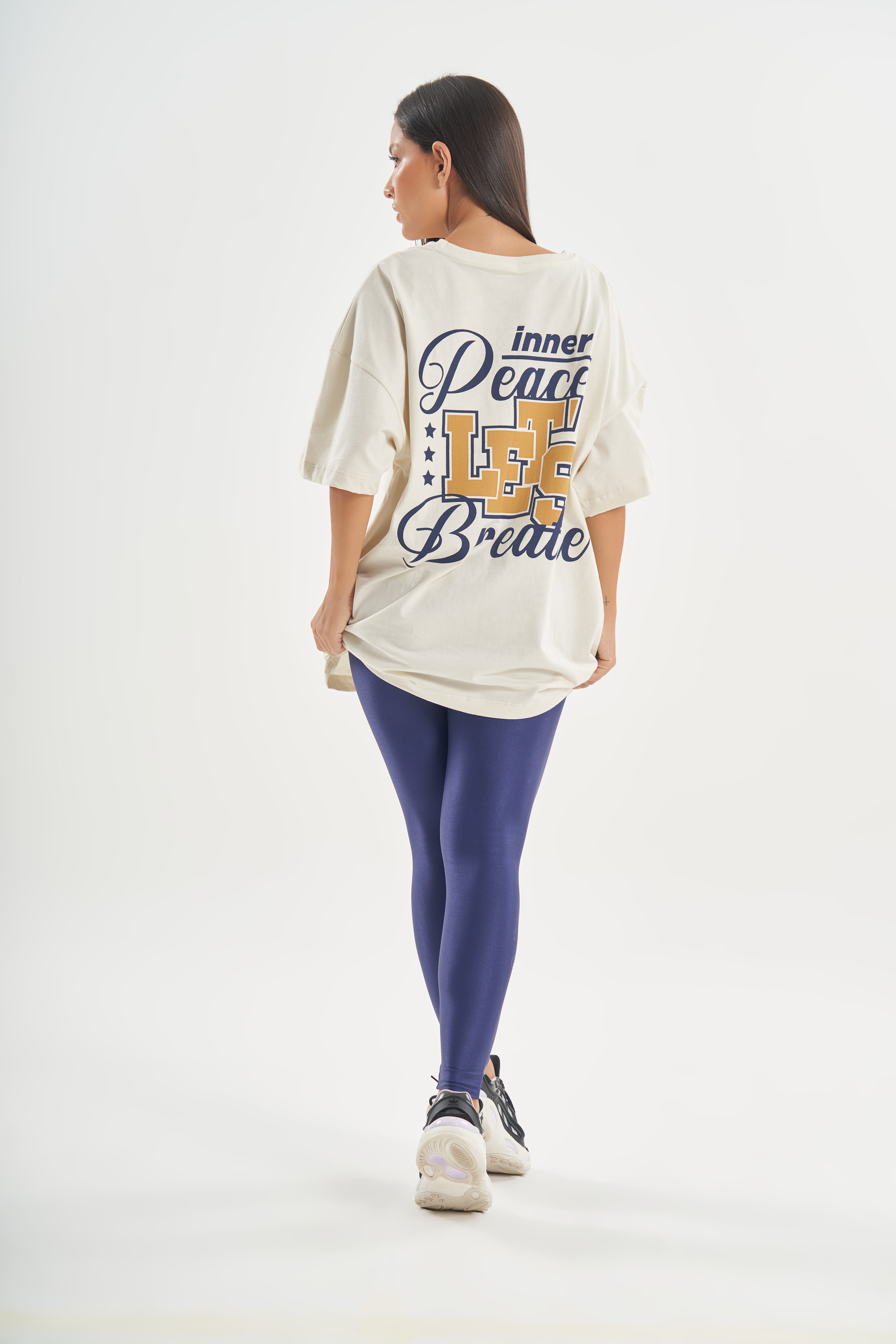 Camiseta Oversized Unissex Letsgym – “Inner Peace Let’s Breathe”